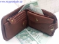 Preview: Brieftasche aus echten Leder in braun      praktisch, stilbewusst und langlebig