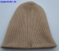 Preview: 100% Kaschmir zweifarbige Mütze braun-beige