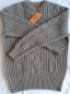 Mobile Preview: Strickpullover aus 100% Yak-Wolle mit Zopfmuster Größe XL aus der Mete ® Collection