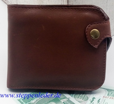 Preview: Brieftasche aus echten Leder in braun      praktisch, stilbewusst und langlebig