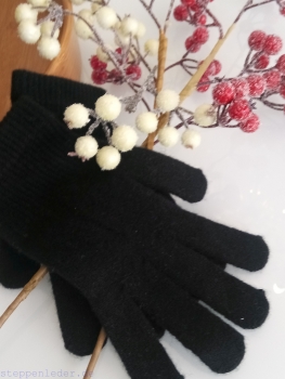 Damen Kaschmir Handschuhe in schwarz