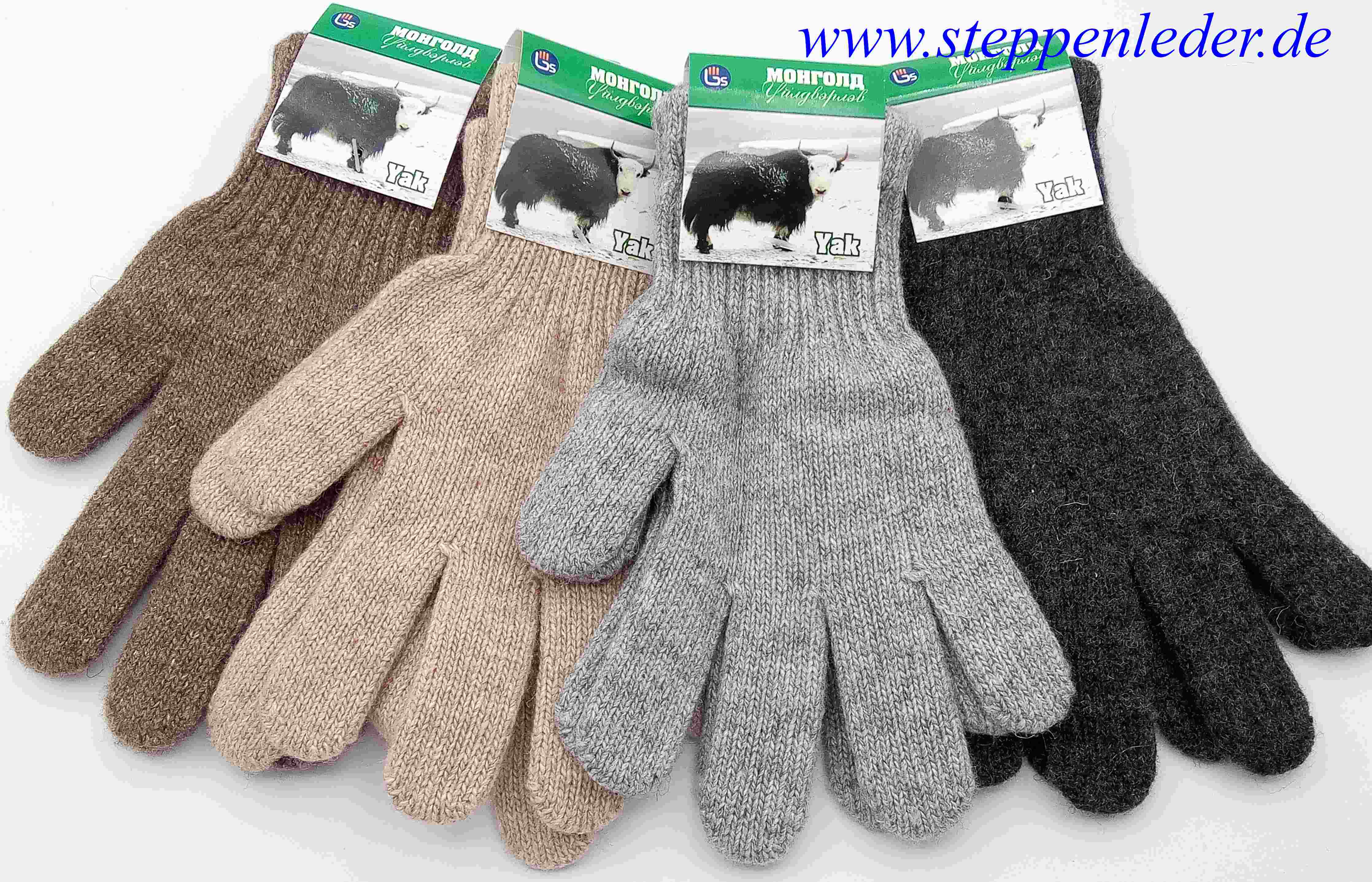 Steppenleder - Handschuhe aus YAK-Wolle Gre S ( 7)