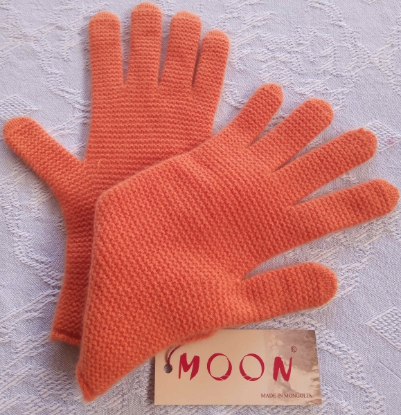 Damen Kaschmir Handschuhe Orange